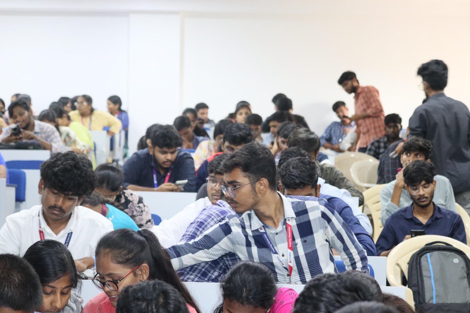 TechM4India workshop with students collaborating